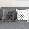 Kit 4 Capas Almofadas Preto e Branco Decorativas e Geométricas Para Sofá 40x40 - Novadecora - 3