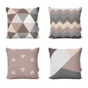 Ver imagem 1 de Capas de Almofadas Para Sofá Marrom e Bege Decorativas e Geométricas 40x40 - Novadecora