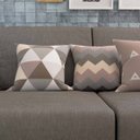 Ver imagem 3 de Capas de Almofadas Para Sofá Marrom e Bege Decorativas e Geométricas 40x40 - Novadecora