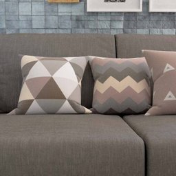 Capas de Almofadas Para Sofá Marrom e Bege Decorativas e Geométricas 40x40 - Novadecora - 3
