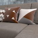 Ver imagem 4 de Capas de Almofadas Marrom e Cinza Decorativas e Geométricas Para Sofá 40x40 - Novadecora