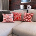 Ver imagem 3 de Capas de Almofadas Vermelhas Decorativas e Personalizadas Para Sofá 40x40 - Novadecora