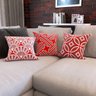Capas de Almofadas Vermelhas Decorativas e Personalizadas Para Sofá 40x40 - Novadecora - 3