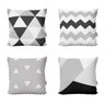 Capas de Almofadas Preto, Branco e Cinza Decorativas e Geométricas Para Sofá 40x40 - Novadecora - 1