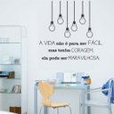 Ver imagem 2 de Adesivo Parede Luz Lâmpada Frase Vida