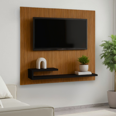 Painel de TV com Estante até 32 Polegadas Rack Suspenso Prateleira Flutuante Home Sala Quarto Casa