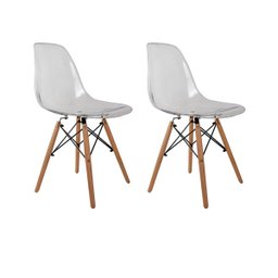 Kit 2 Cadeiras Eames Transparentes - 1 Kit 2 Cadeiras Eames Transparentes - 1