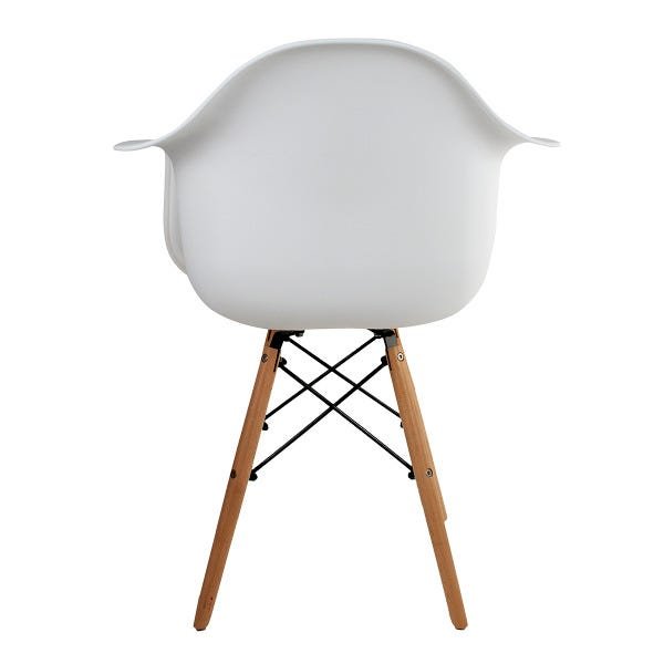Poltrona Cadeira Charles Eames Wood Dkr Eiffel com Braço - Design Branco - 4