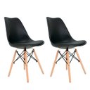 Ver imagem 1 de Kit 2 Cadeiras Saarinen Leda Sked Base Eiffel - Design Preto