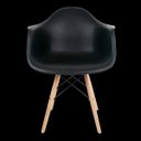 Ver imagem 2 de Poltrona Cadeira Charles Eames Wood Dkr Eiffel com Braço - Design Preto