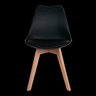 Kit 2 Cadeiras Saarinen Leda Sked Base Wood - Design Preto - 3