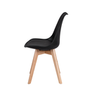 Ver imagem 4 de Kit 2 Cadeiras Polipropileno Preta Sala de Jantar Saarinen Wood La Mobilia