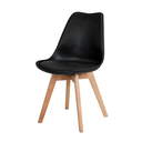 Ver imagem 6 de Kit 2 Cadeiras Polipropileno Preta Sala de Jantar Saarinen Wood La Mobilia