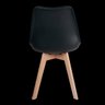 Kit 2 Cadeiras Saarinen Leda Sked Base Wood - Design Preto - 5