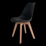 Kit 2 Cadeiras Saarinen Leda Sked Base Wood - Design Preto - 2