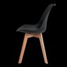 Kit 2 Cadeiras Saarinen Leda Sked Base Wood - Design Preto - 4