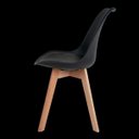 Ver imagem 4 de Kit 2 Cadeiras Polipropileno Preta Sala de Jantar Saarinen Wood La Mobilia