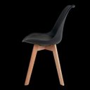 Ver imagem 4 de Kit 2 Cadeiras Polipropileno Preta Sala de Jantar Saarinen Wood La Mobilia