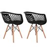 Kit 2 Cadeiras Web Cloe Clarice - Design Preto - 1