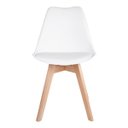 Ver imagem 5 de Cadeira Polipropileno Saarinen Leda Branca Base Wood Design para Sala de Jantar