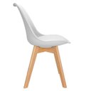 Ver mais imagens de Cadeira Polipropileno Saarinen Leda Branca Base Wood Design para Sala de Jantar