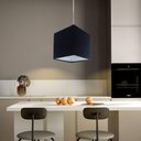 Ver imagem 2 de Lustre Pendente Quadrado Md-4224 Cúpula em Tecido 16/16x16cm Preto - Bivolt