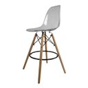 Ver imagem 1 de Banqueta Alta Charles Eames Wood DKR Eiffel - Design Acrílica Transparente