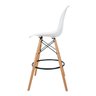 Kit com 2 Banquetas Altas Charles Eames Wood Dkw Eiffel - Design Brancas - 4