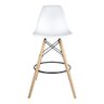 Kit com 2 Banquetas Altas Charles Eames Wood Dkw Eiffel - Design Brancas - 3