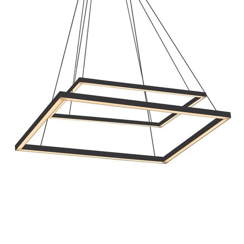 Lustre Pendente Newline Fit LED 747 Bivolt Preto 3000K Luz Amarela