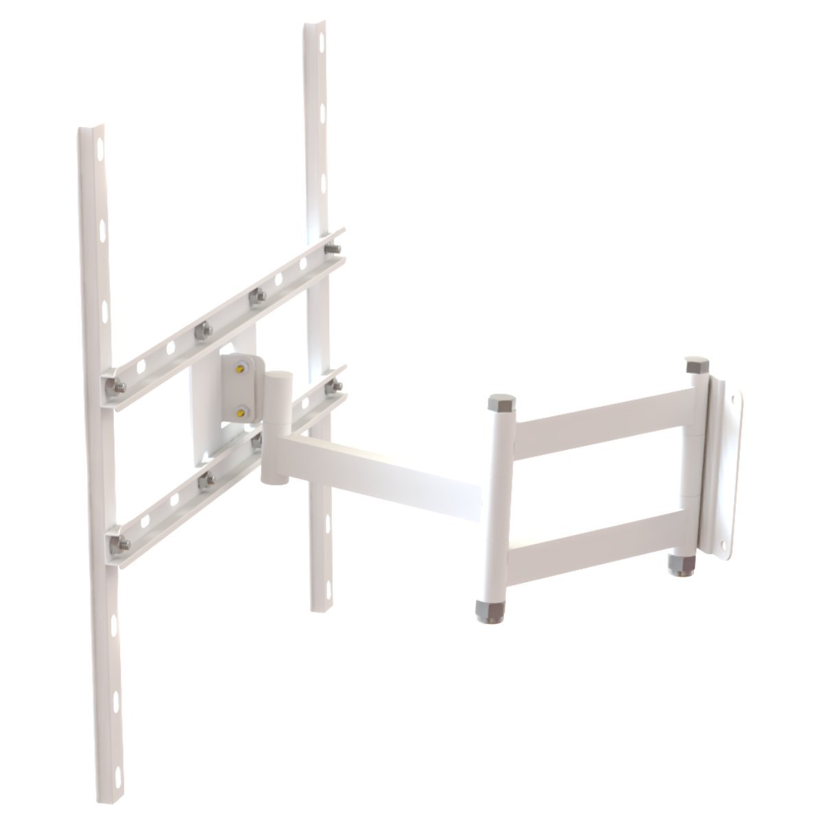 SUPORTE TV 10" a 65" VESA 600X400 4 MOVIMENTOS BRANCO - 1