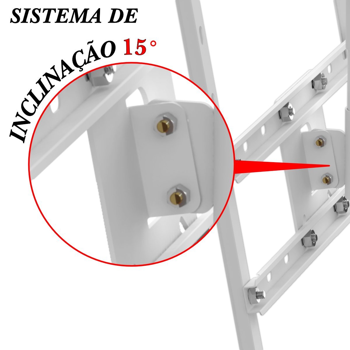 SUPORTE TV 10" a 65" VESA 600X400 4 MOVIMENTOS BRANCO - 6