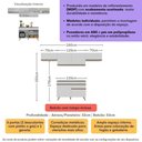 Ver imagem 3 de Armário Cozinha Modulada Compacta 260cm com Balcão Veneza Multimóveis Mp3766 Branco/dourado