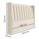 Ver imagem 3 de Cabeceira Casal 140 cm Lumina LED com Frame Corino Tcs 725 Peer