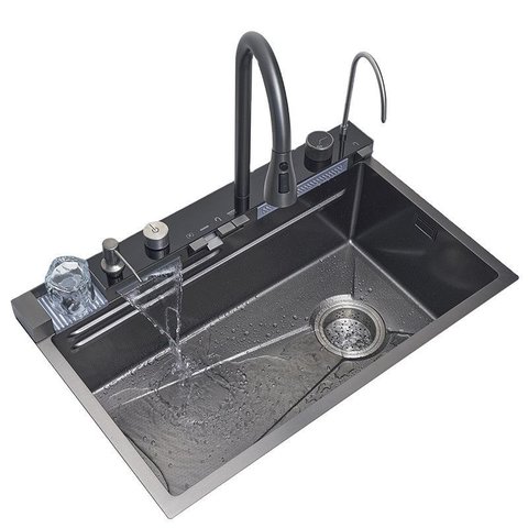 Pia Cozinha Gourmet Inox Premium Funcional 75x45 Moderna