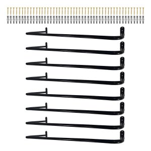 8 Araras Cabideiro 1m Fixas de Parede Estilo Moderno Aço Residência Loja Material Resistente