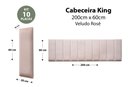Ver imagem 2 de Placas Cabeceira Modulada Adesiva King Estofada 200cm x 60cm Kit 10 Placas - Veludo Nude