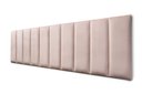 Ver imagem 1 de Placas Cabeceira Modulada Adesiva King Estofada 200cm x 60cm Kit 10 Placas - Veludo Nude