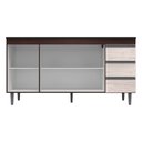 Ver imagem 2 de Balcão Gabinete de Pia 150cm 3 Portas 3 Gavetas Andréia Castanho Avelã Ajl Móveis