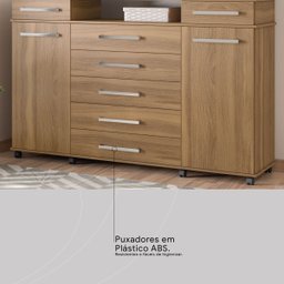 Comoda 7 Gavetas 2 Protas Spaterias com Rodinhas London - Nanda Decor:amendola Touch - 9