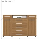 Ver imagem 5 de Comoda 7 Gavetas 2 Protas Spaterias com Rodinhas London - Nanda Decor:amendola Touch