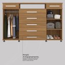 Ver imagem 4 de Comoda 7 Gavetas 2 Protas Spaterias com Rodinhas London - Nanda Decor:amendola Touch