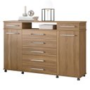 Ver imagem 2 de Comoda 7 Gavetas 2 Protas Spaterias com Rodinhas London - Nanda Decor:amendola Touch