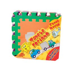 Tapete Fofinho Meio de Transporte 10 Peças 29x29 cm Mingone - 1