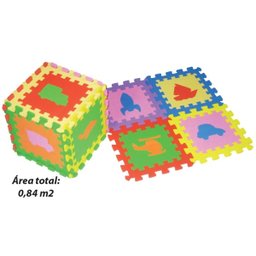 Tapete Fofinho Meio de Transporte 10 Peças 29x29 cm Mingone - 2