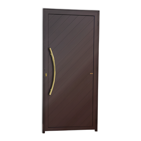 Porta Lambril Savana c/Puxador e. Super Marrom Corten Dourado 100 Brimak