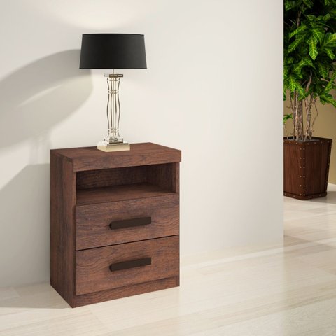 Mesa de Cabeceira Criado Compacto Quarto Cama Café