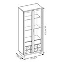 Ver imagem 4 de Cristaleira Decorativa Tenerife com Portas de Vidro e Adega Led Mdf/mdp Preto/noce G73 - Gran Belo