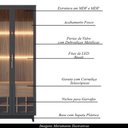 Ver imagem 3 de Cristaleira Decorativa Tenerife com Portas de Vidro e Adega Led Mdf/mdp Preto/noce G73 - Gran Belo