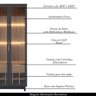 Cristaleira Decorativa Tenerife com Portas de Vidro e Adega Led Mdf/mdp Preto/noce G73 - Gran Belo - 3